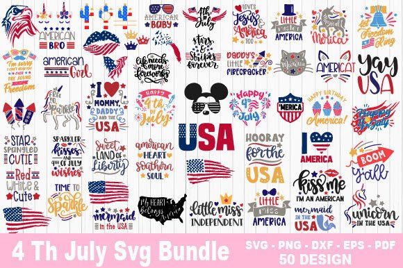 Celebrate with 50 Designs: The Ultimate 4th of July SVG Bundle