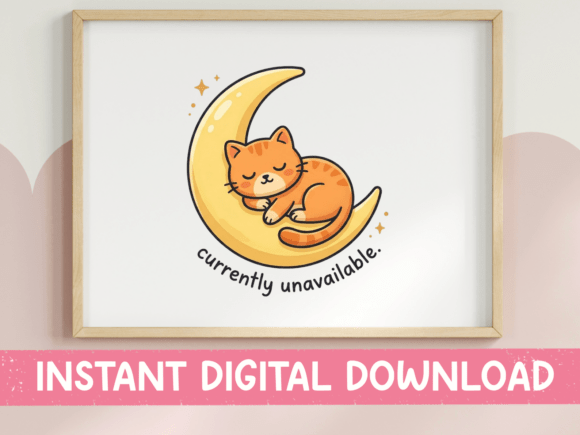 Currently Unavailable Cat SVG: The Perfect Nap Aesthetic