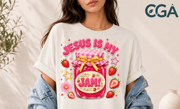 Jam Out Your Faith: The Jesus is My Jam Strawberry PNG
