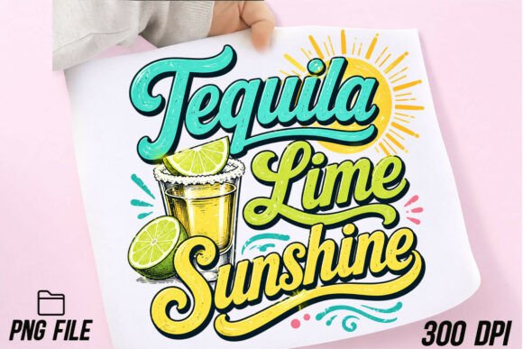 Tequila, Lime and Sunshine Vibes PNG: Your Next Favorite Design Asset