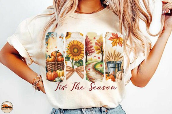 Tis the Season Png: Brushstroke Fall Png for Autumn Projects