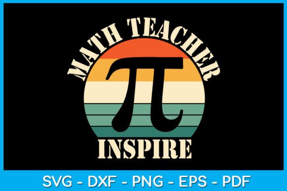 Vintage Math Teacher Inspire Pi Day SVG: A Design Asset with Character